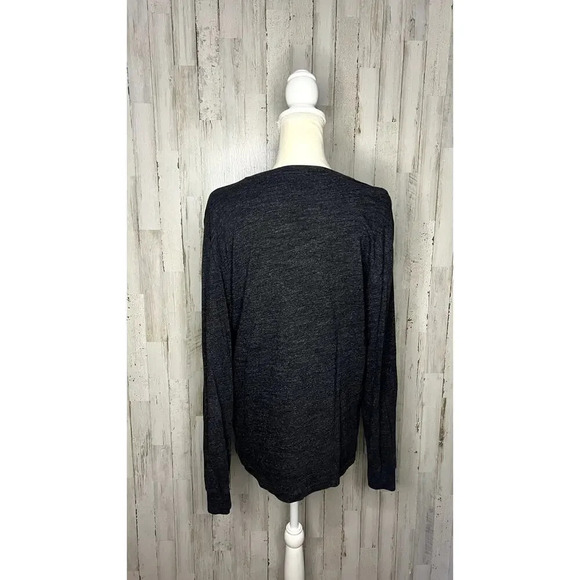 Polo Ralph Lauren Men's Medium Gray Long Sleeve V-Neck T-Shirt - Picture 4 of 6